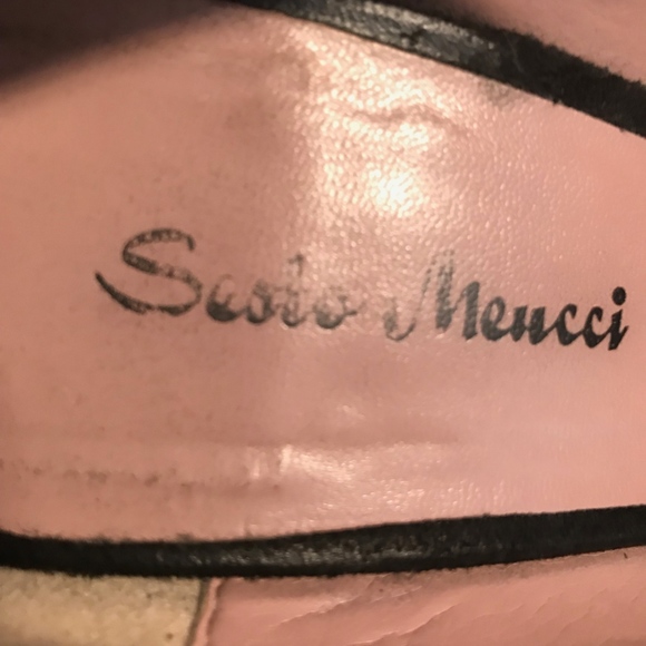 Sesto Meucci Black Suede Pumps Size 7.5 - Picture 4 of 6